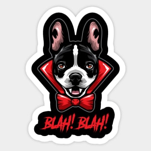 Halloween French Bulldog Vampire Sticker